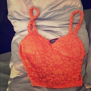 Sexy Orange Lace crop